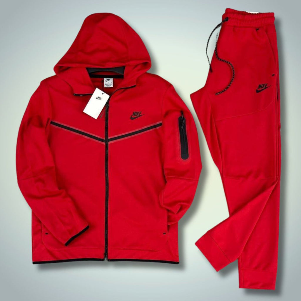 Nike Tech Fleece férfi tréningruha, piros. Prémium minőség