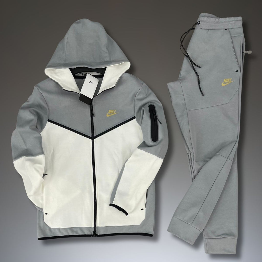 Nike Tech Fleece férfi tréningruha, fehér és szürke. Prémium minőség