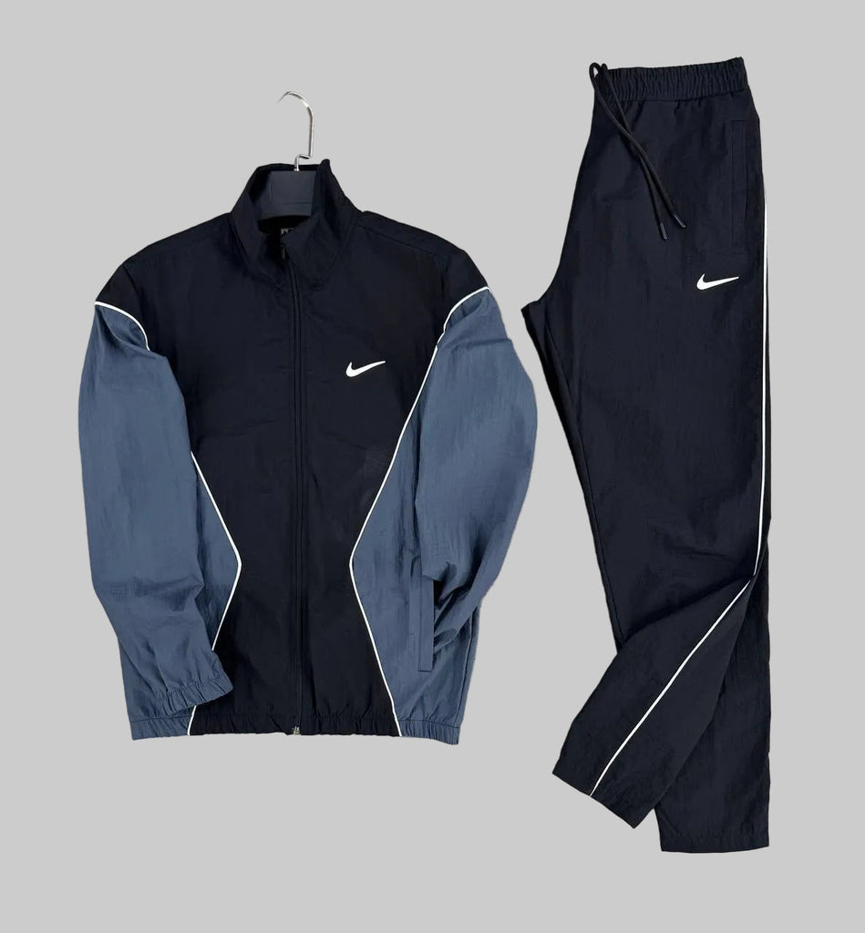 Férfi Nike melegítő szett, fekete és sötétkék – vízlepergető anyag