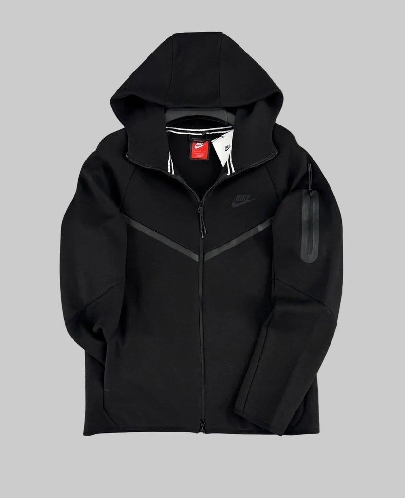 Nike Tech Fleece férfi cipzáras kapucnis pulóver, fekete