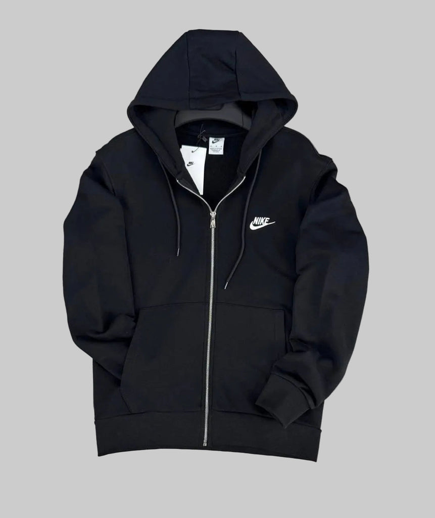 Nike férfi cipzáras kapucnis pulóver, fekete