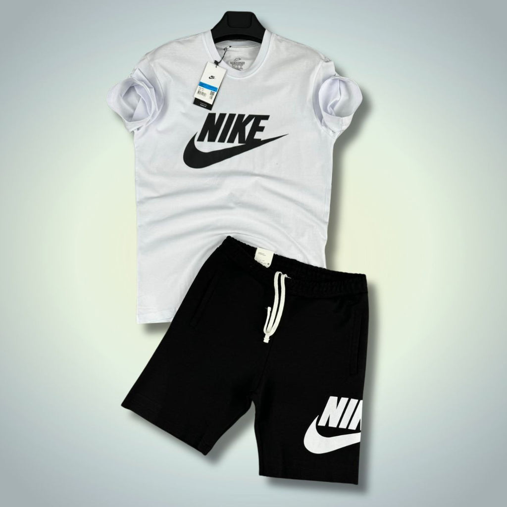Nike férfi szett rövidnadrággal, Fehér - Fekete. Factory outlet