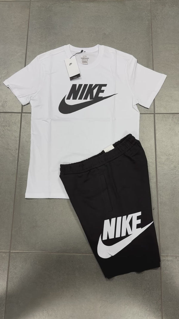 Nike férfi szett rövidnadrággal, Fehér - Fekete. Factory outlet